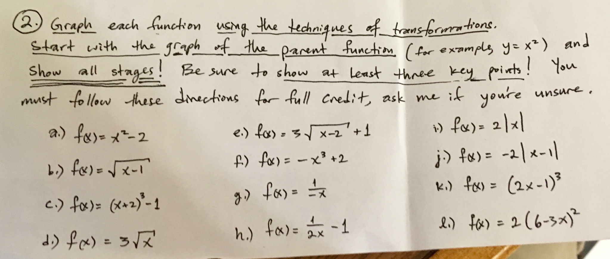Solved Graph each function using the techniques of | Chegg.com