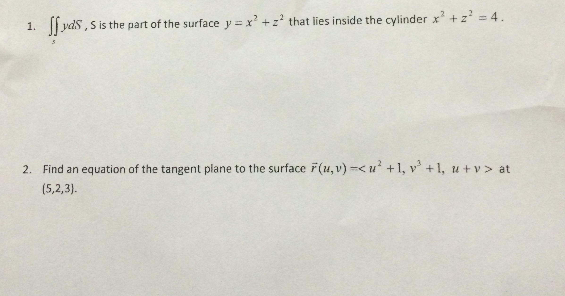 Solved ydS, S is the part of the surface y = x2 + z2 that | Chegg.com