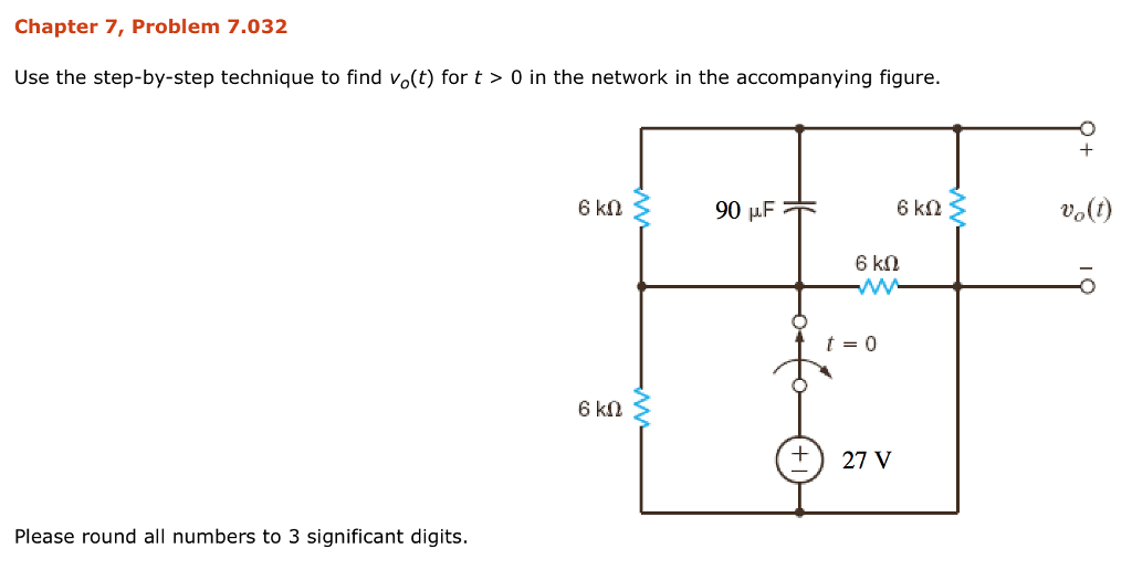 Solved Use the step-by-step technique to find v_0(t) for t > | Chegg.com