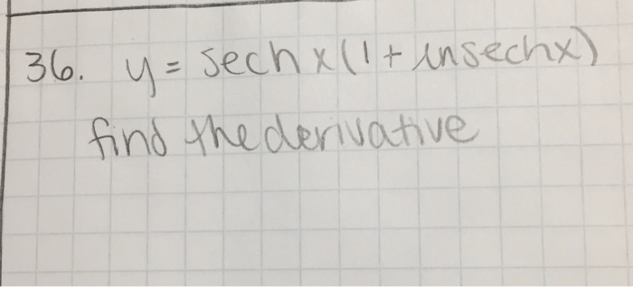 derivative of sech inverse x
