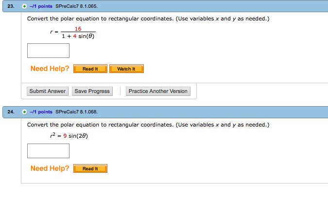 Solved 17 0 1 Points Previous Answers SPreCalc7 8 1 044 Chegg