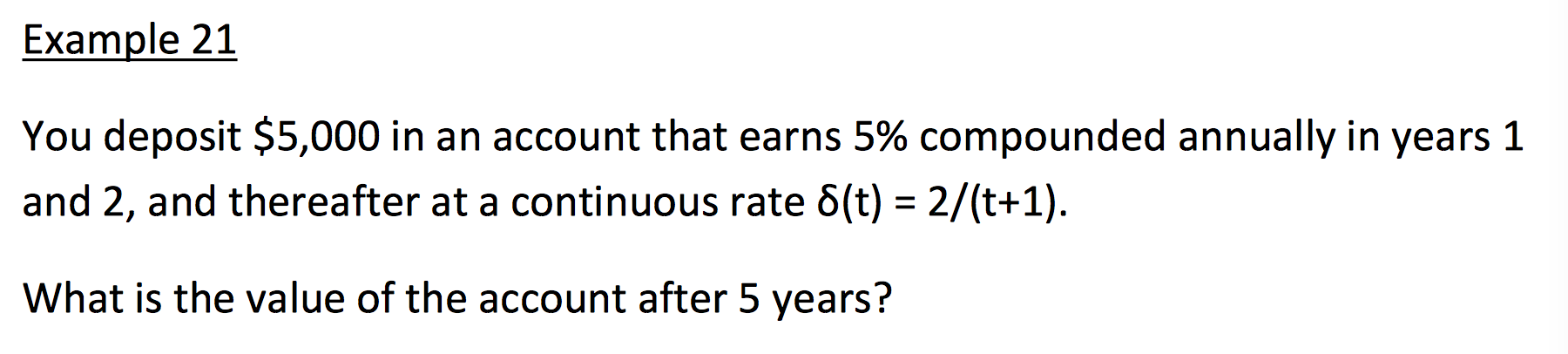 Solved You deposit $5,000 in an account that earns 5% | Chegg.com