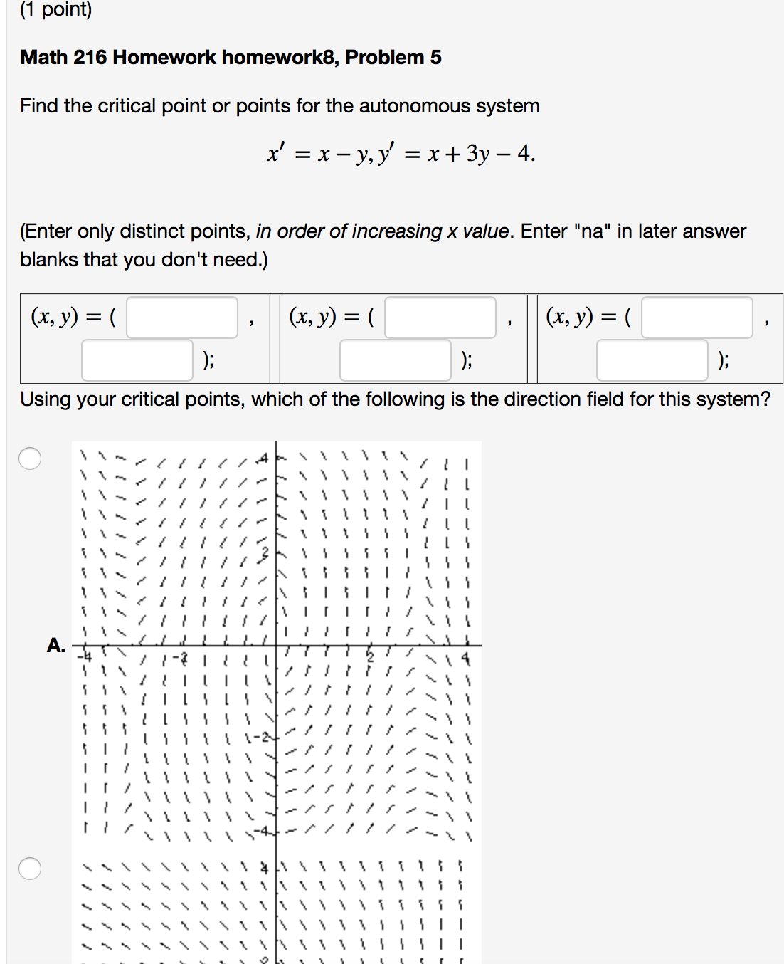 Solved Find the critical point or points for the autonomous | Chegg.com