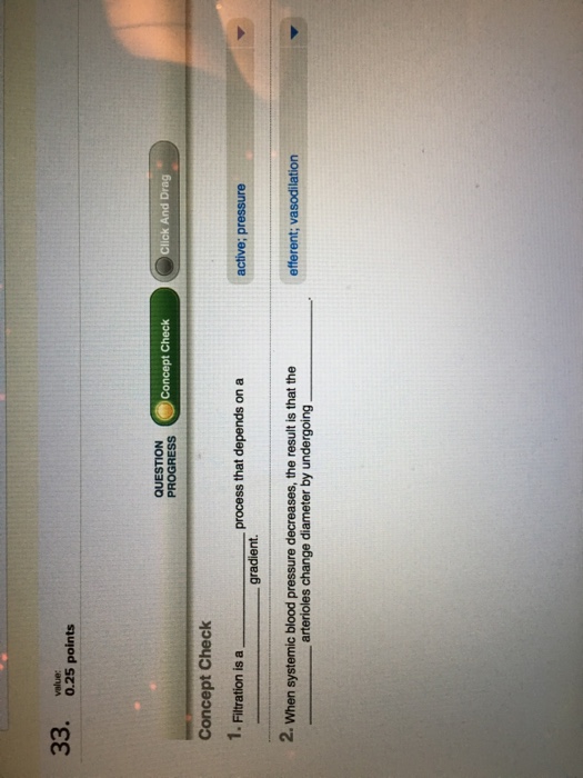 Solved Filtration is a _____ process that depends on a _____