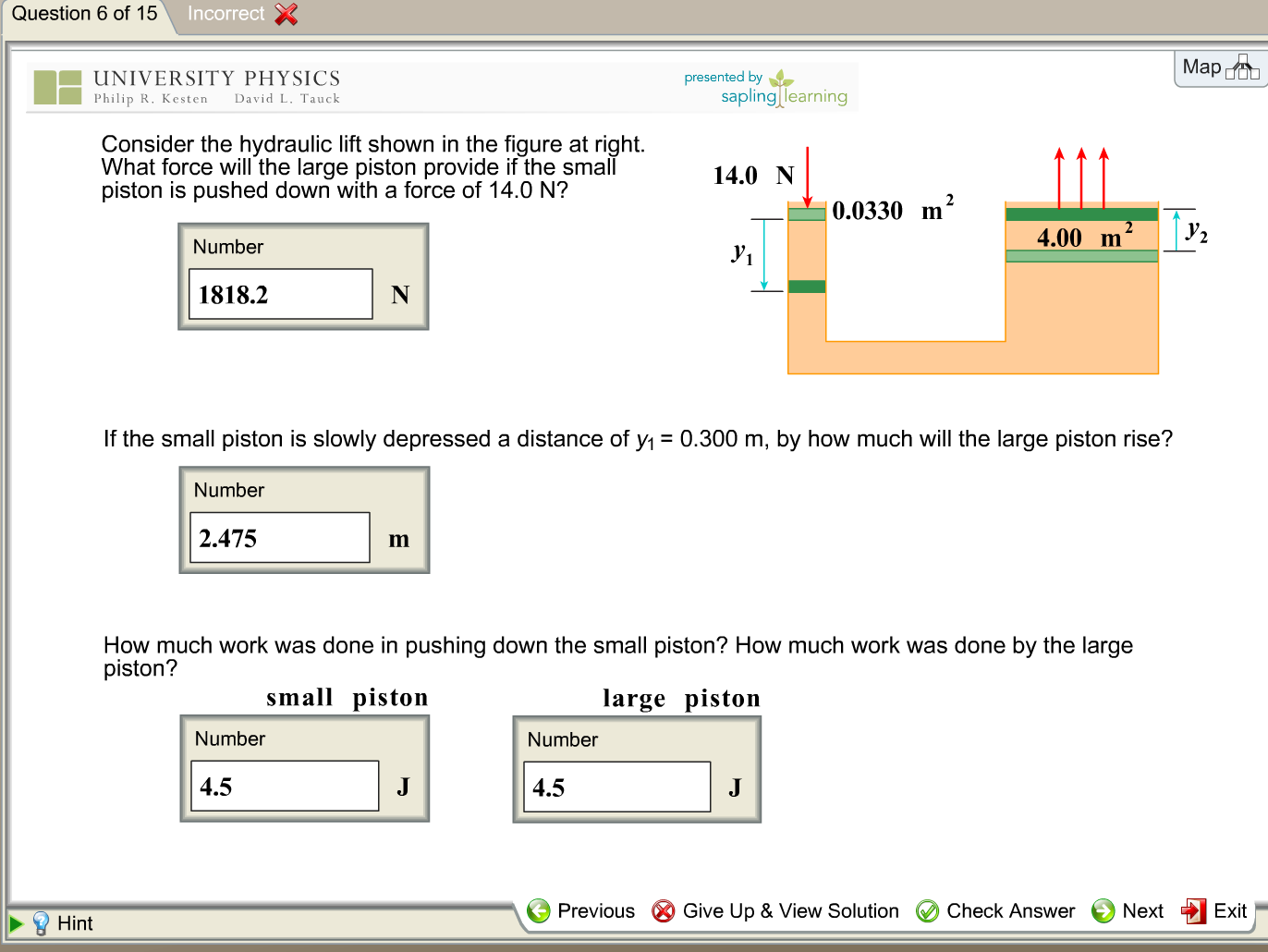 Solved Consider the hydraulic lift shown in the figure at