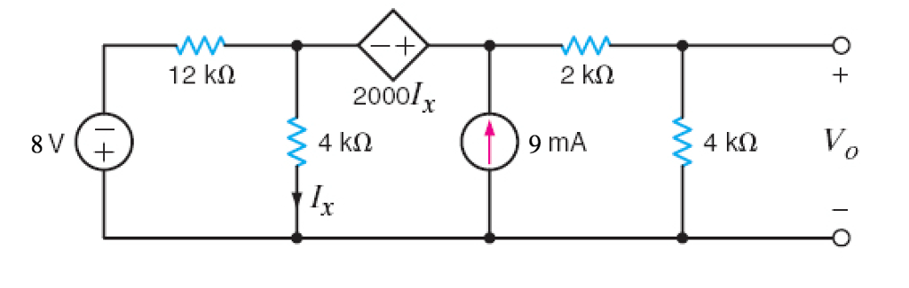 Solved Use nodal analysis to find Vo in the circuit in the | Chegg.com