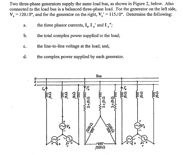 solved-two-three-phase-generators-supply-the-same-load-bus-chegg