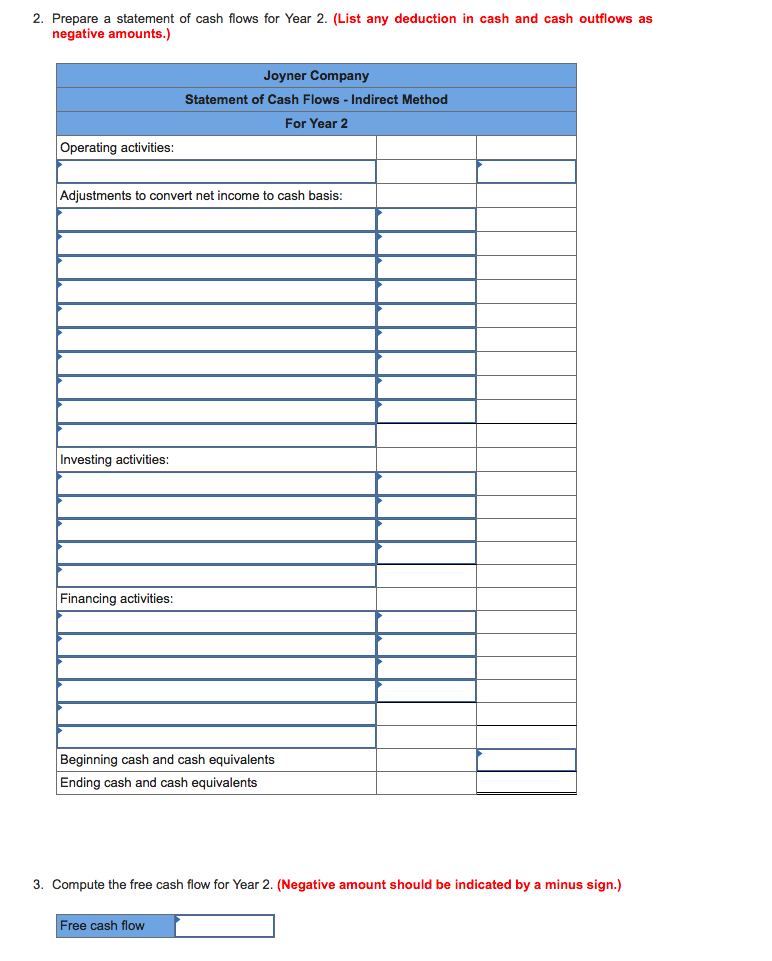 Solved Joyner Company's income statement for Year 2 follows | Chegg.com