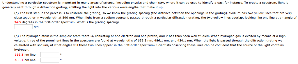 Solved Understanding a particular spectrum is important in | Chegg.com