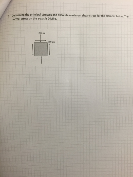 Solved Determine the principal stresses and absolute maximum | Chegg.com