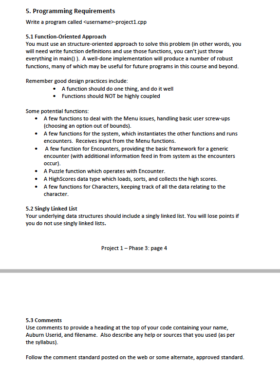 Write a text based game using C++ based on the | Chegg.com