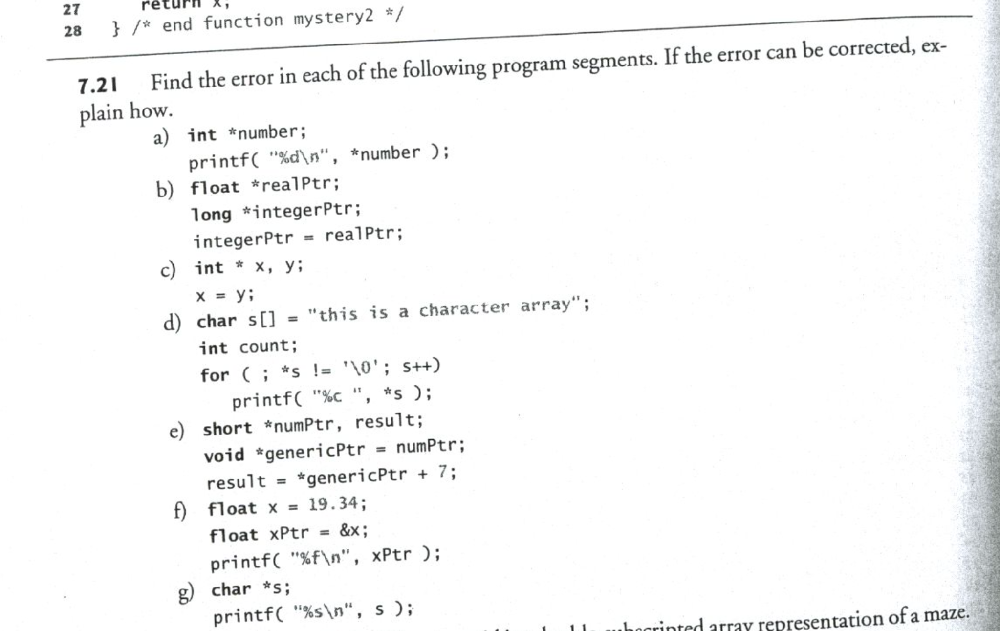 Solved Find The Error In Each Of The Following Program | Chegg.com