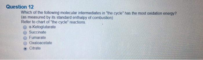 Solved Which Of The Following Molecular Intermediates In | Chegg.com