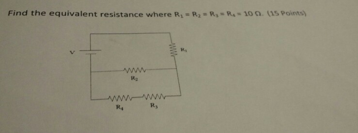 Solved Find the equivalent resistance where R1 = R2 = R3 = | Chegg.com