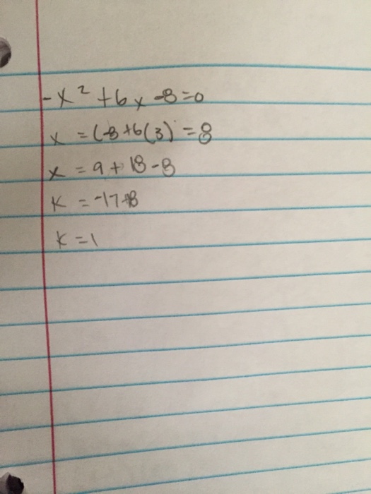 x2 6x 8 0 brainly