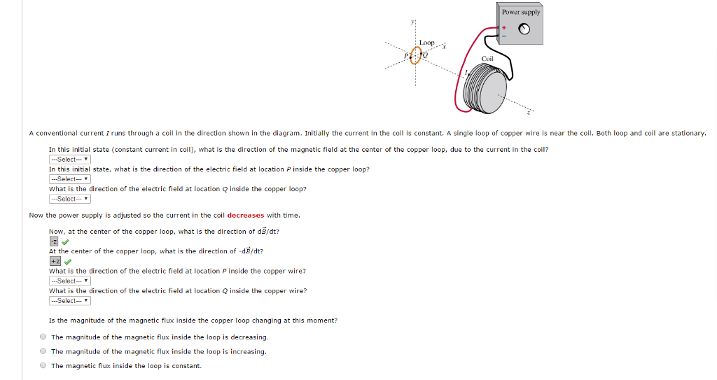 Solved A Conventional Current I Runs Through A Coil In The Chegg