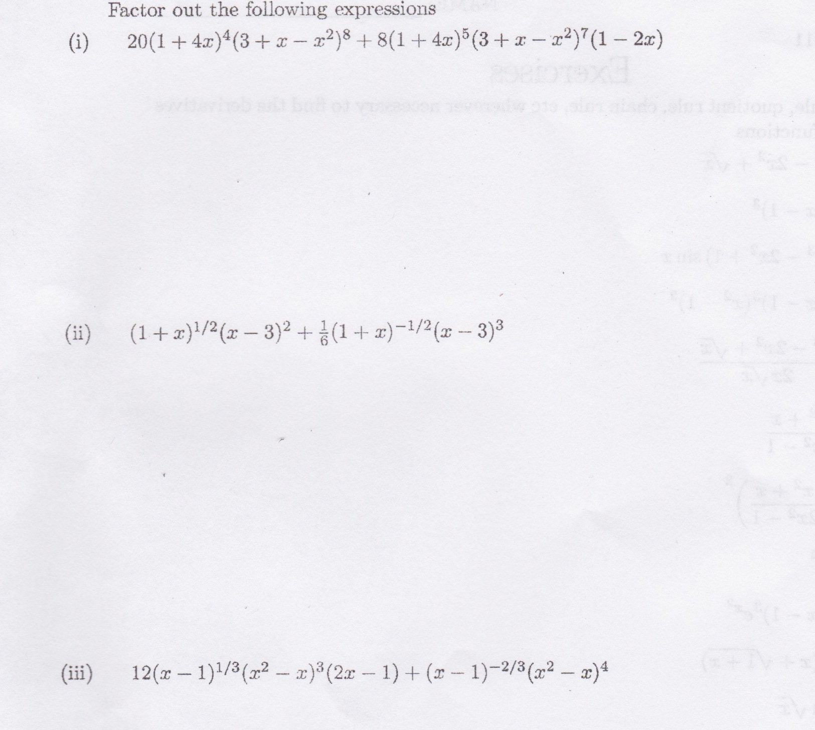 solved-factor-out-the-following-expressions-20-1-4x-4-3-chegg