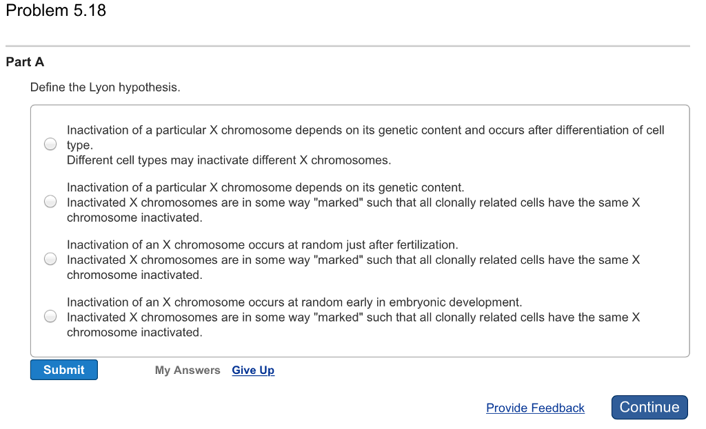 define the lyon hypothesis. quizlet