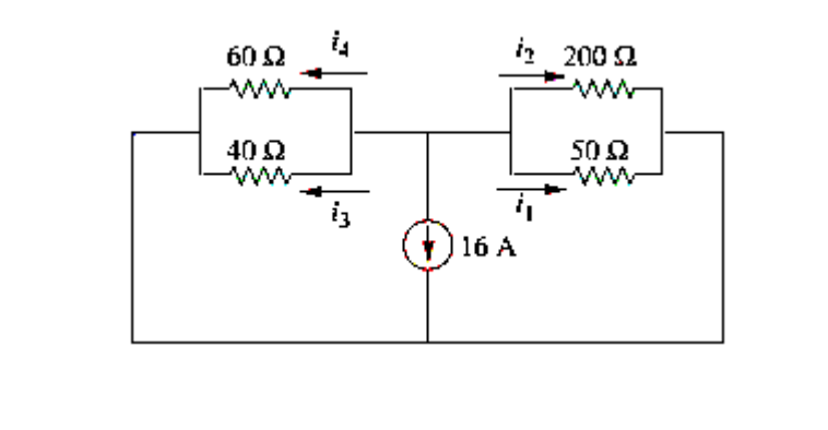 Solved For the circuit below, determine i1 through i4 | Chegg.com