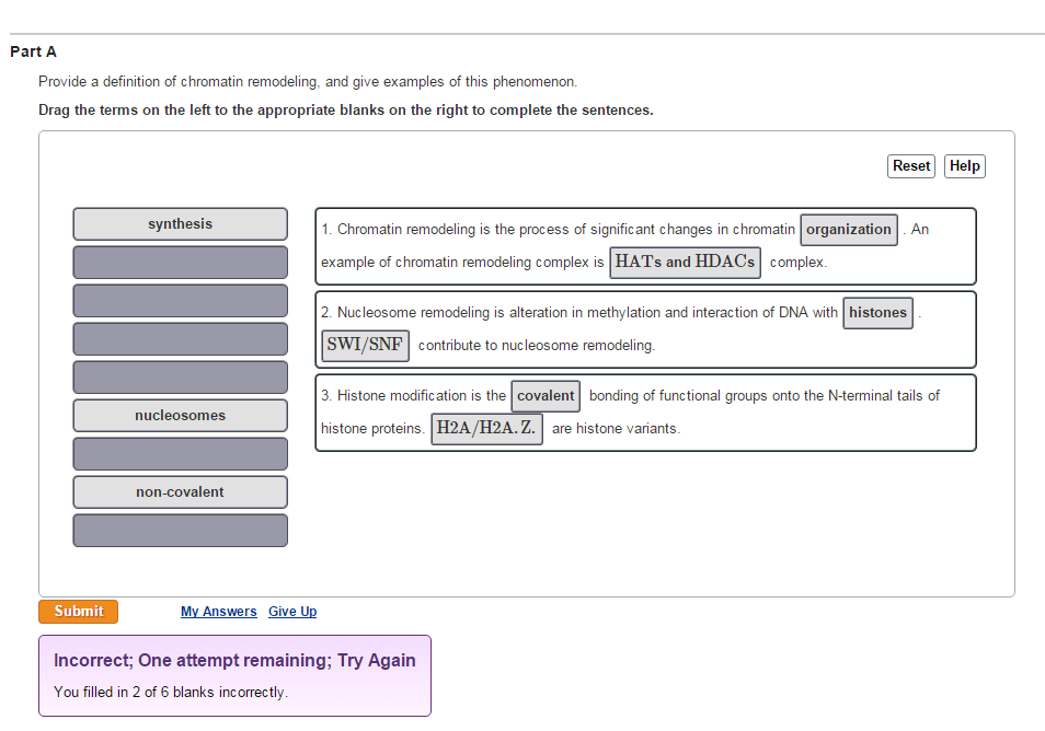 Solved Provide a definition of chromatin remodeling, and | Chegg.com