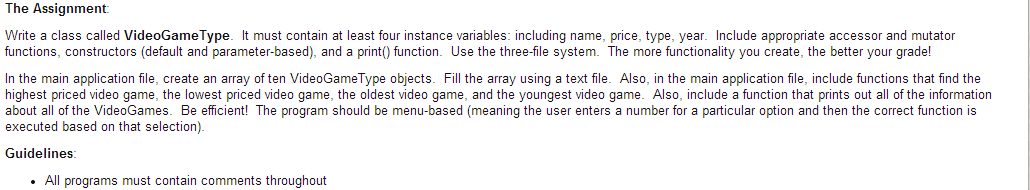 Solved I need help finishing this program. This is what I | Chegg.com