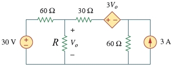 Solved In the circuit given below, R = 29 Ω. Find Vo using | Chegg.com