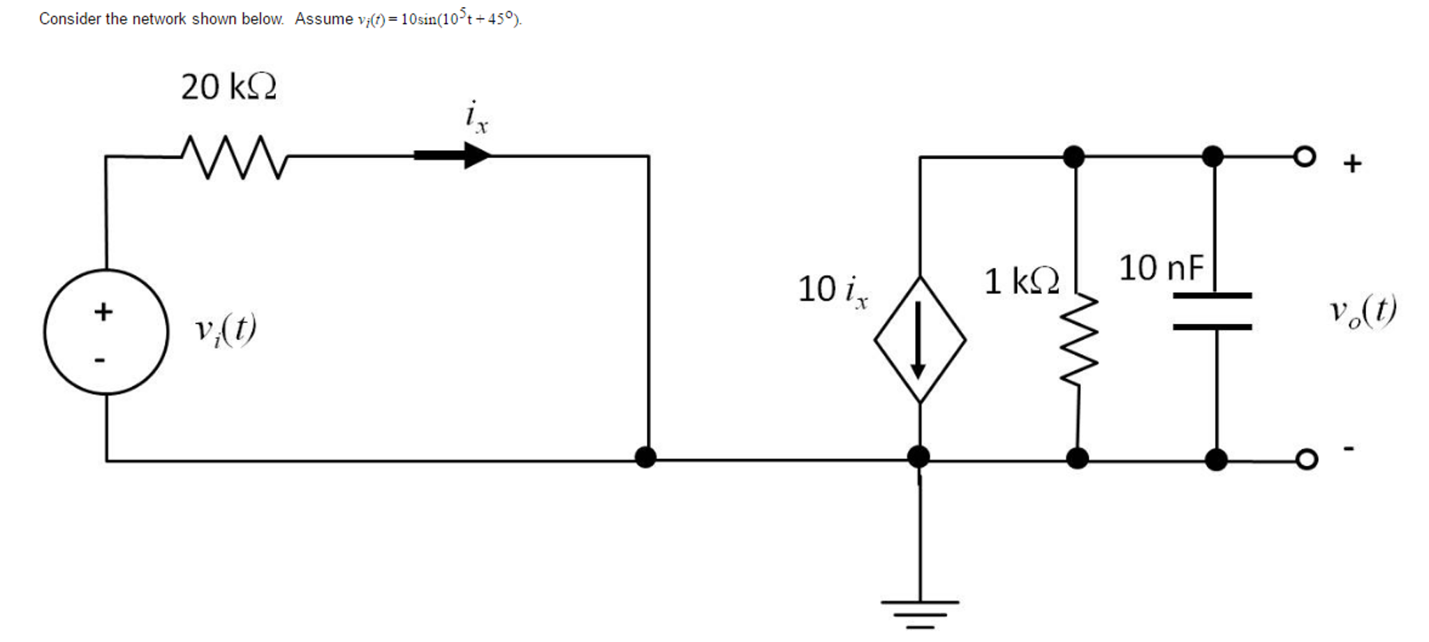 Solved Which equation below is the correct one for vo(t)? | Chegg.com