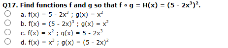 find functions f and g calculator