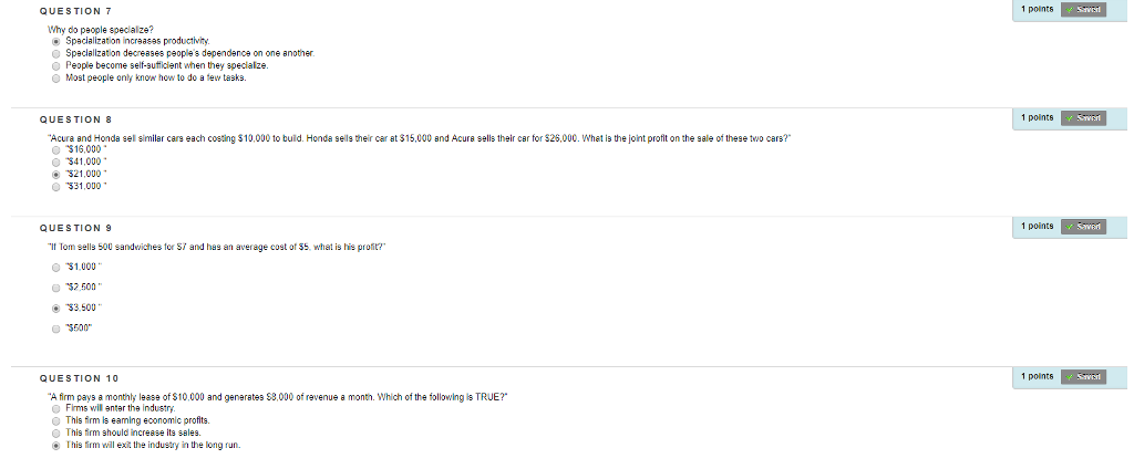 Solved Can someone please check my answers and let me know | Chegg.com