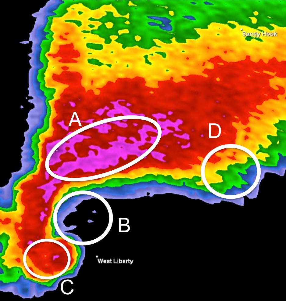 Solved 1. The Image Below Is A Map Of Radar Reflectivity | Chegg.com