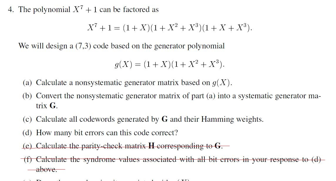 Solved 4. The polynomial X^7 + 1 can be factored as x^7 + 1