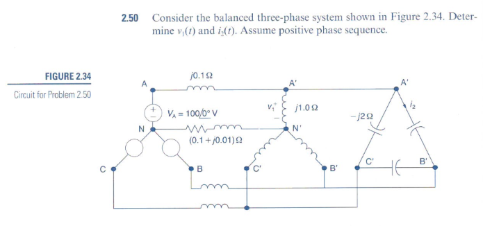 Solved Consider the balanced three-phase system shown in | Chegg.com