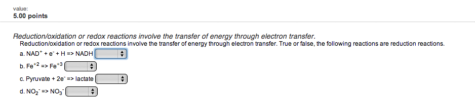 Solved Reduction/oxidation or redox reactions involve the | Chegg.com