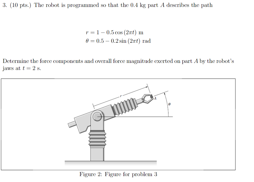 Solved 3. (10 pts.) The robot is programmed so that the 0.4 | Chegg.com