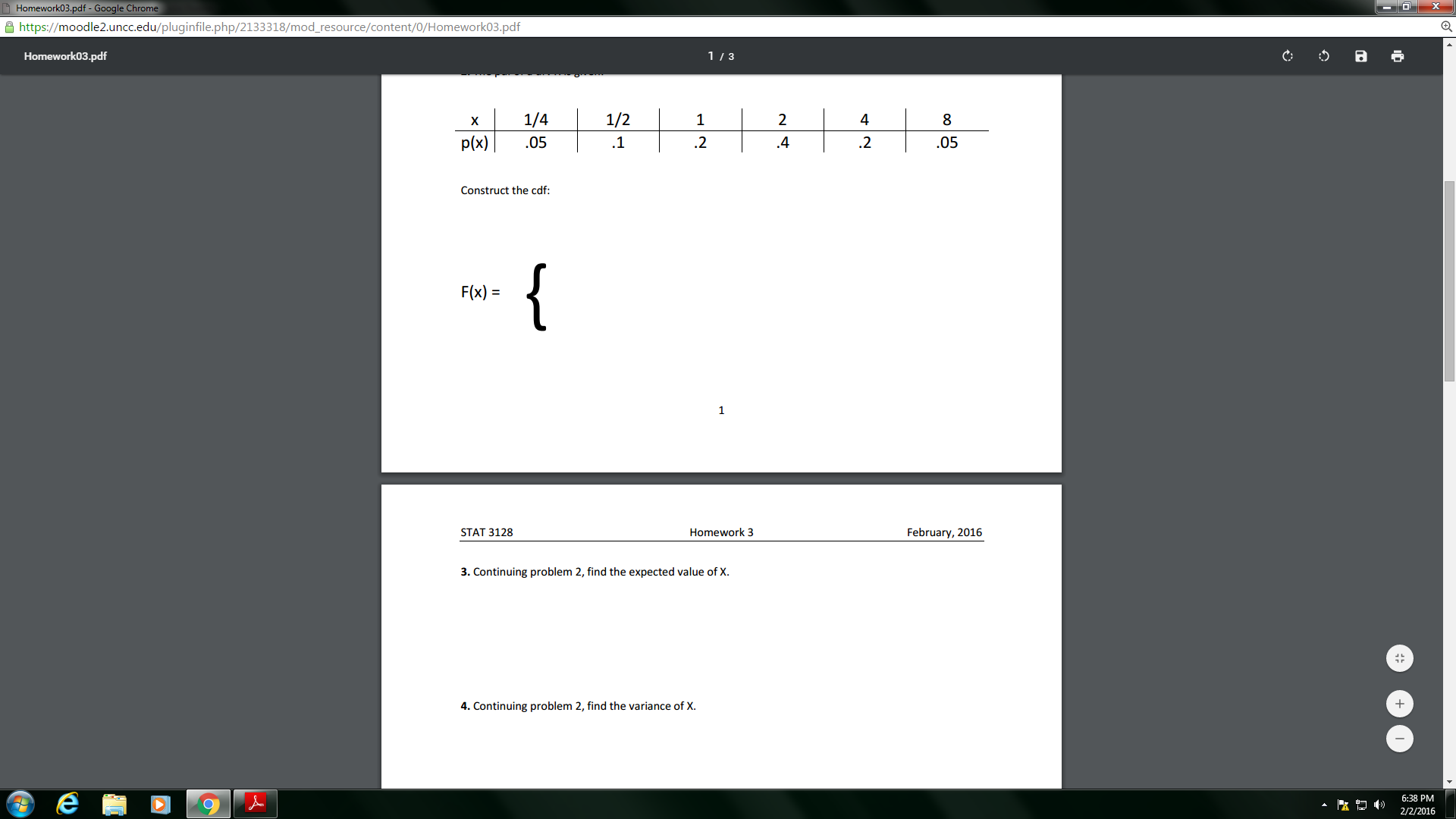 Solved Homework03 Pdf Google Chrome Https Dle2 Php Chegg