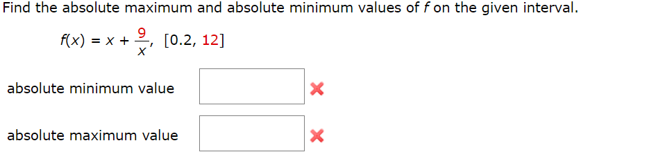 Solved Find the absolute maximum and absolute minimum values | Chegg.com