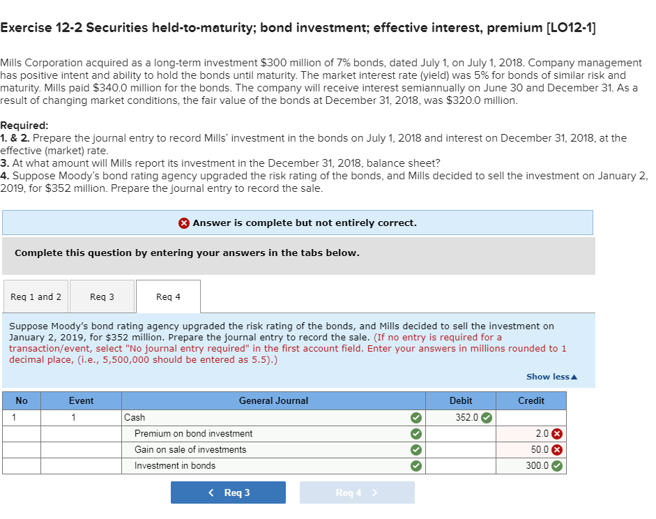 Solved Exercise 122 Securities heldtomaturity; bond