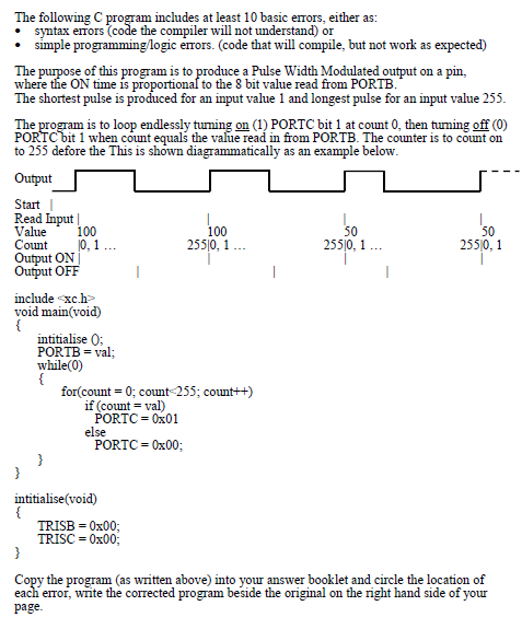 Solved The following c pro includes at least 10 basic either | Chegg.com
