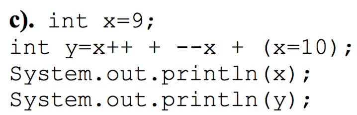 Solved In java, why the result of y is 28? Please explain, | Chegg.com