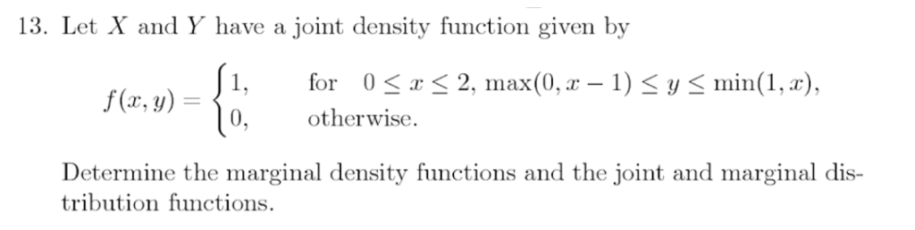 Solved How to determined of the marginal distribution | Chegg.com