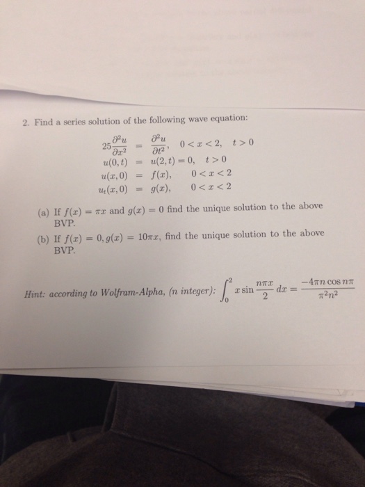 Solved Find A Series Solution Of The Following Wave | Chegg.com