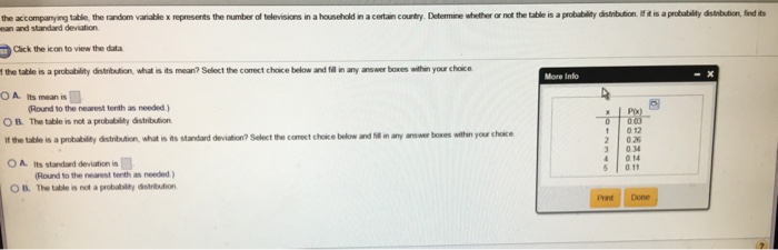 Solved the table is a probability distribution what is its | Chegg.com