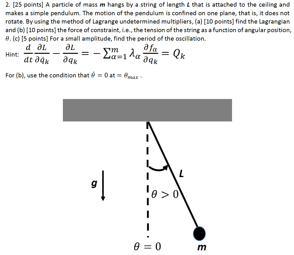 a-particle-of-mass-m-hangs-by-a-string-of-length-l-chegg