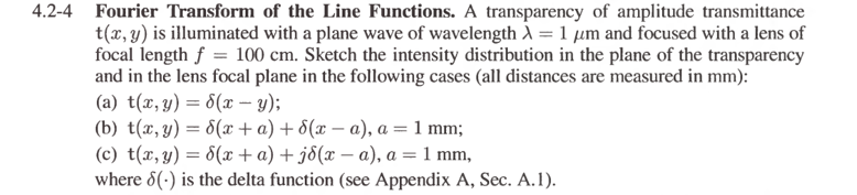 Fourier Transform of the Line Functions. A | Chegg.com