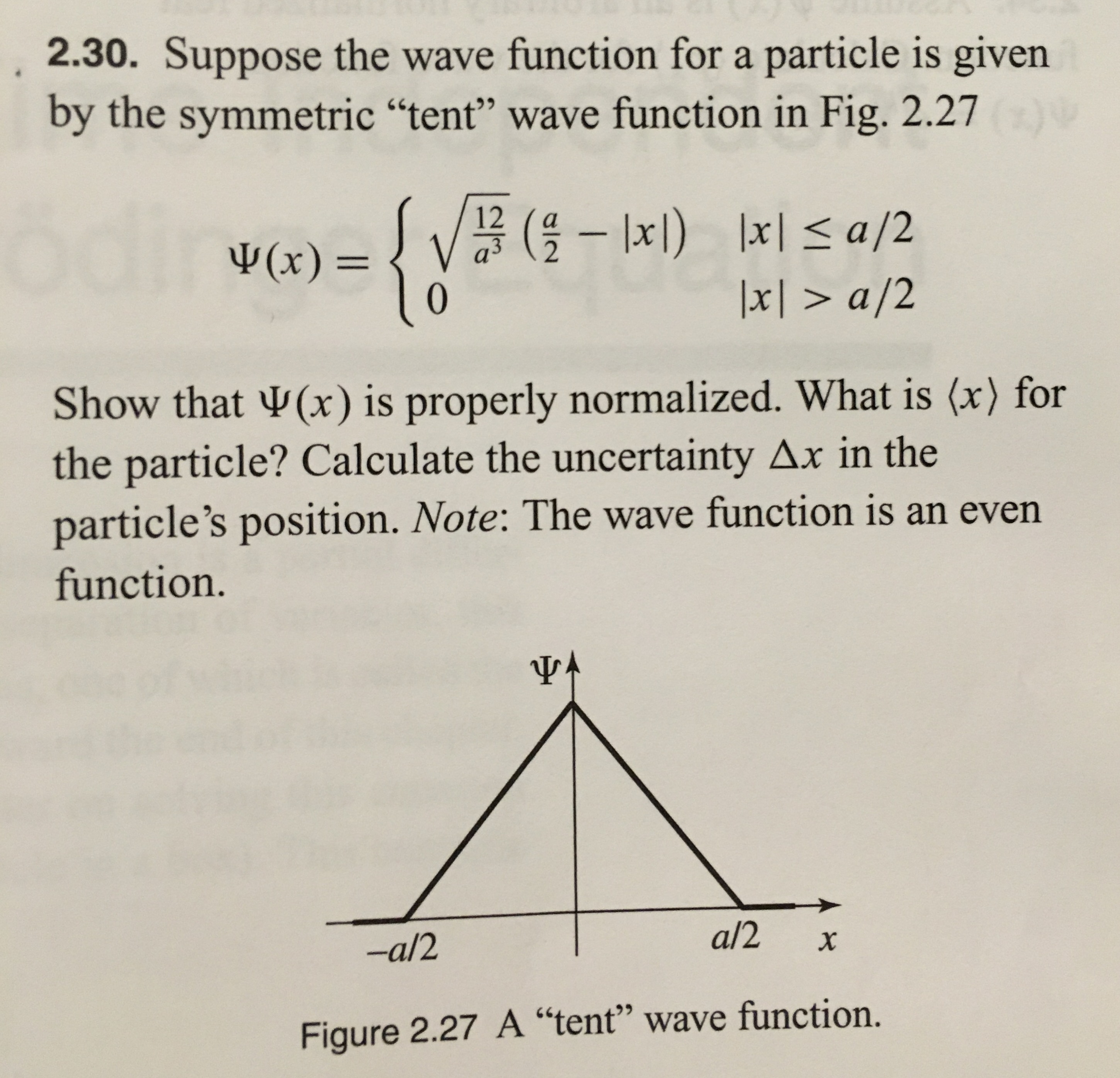Solved Suppose the wave function for a particle is given by | Chegg.com