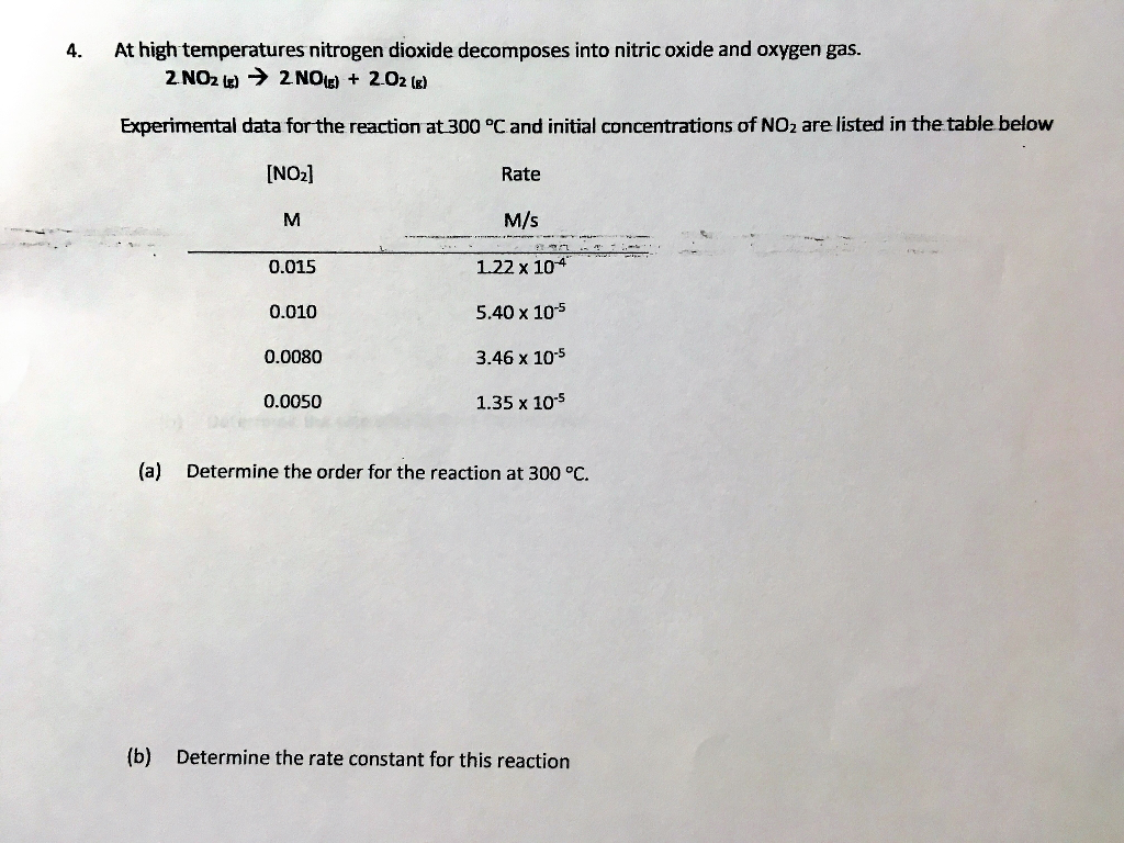 Solved At high temperatures nitrogen dioxide into