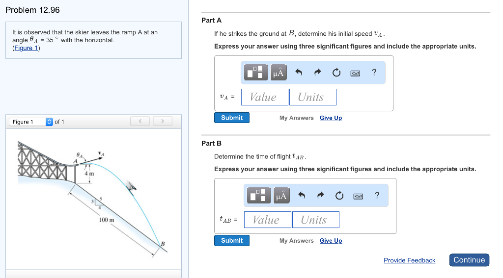 Solved It is observed that the skier leaves the ramp A at an | Chegg.com