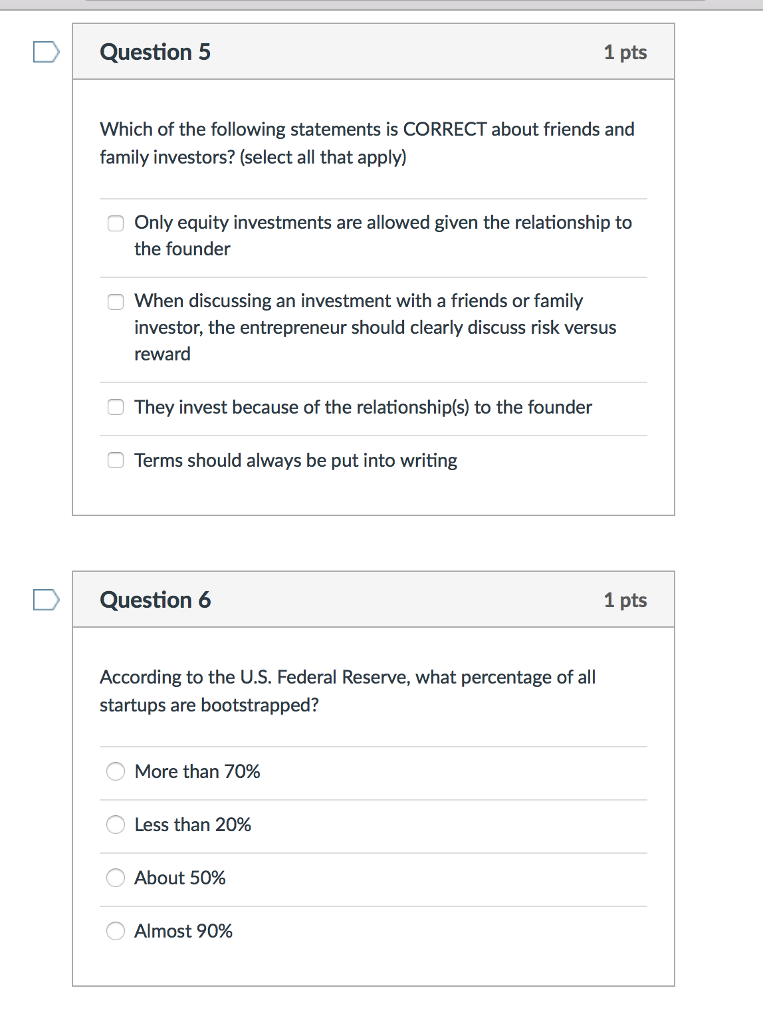 Solved D Question 5 1 pts Which of the following statements | Chegg.com