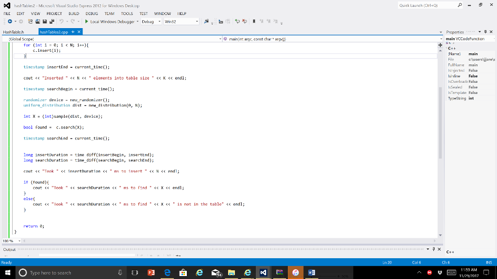 Solved Note: I am using Microsoft Visual Studio 2012 in C++. | Chegg.com