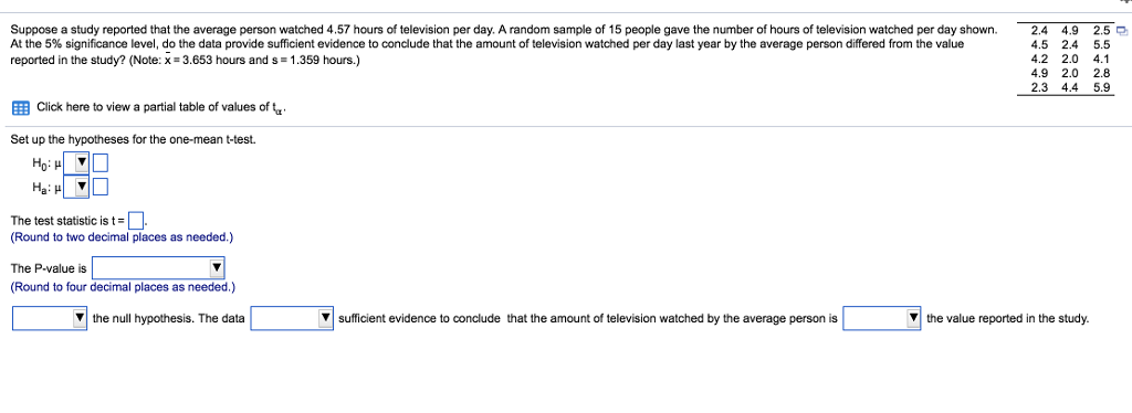 Solved Suppose a study reported that the average person | Chegg.com